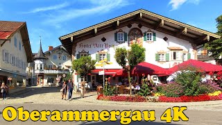 Oberammergau Germany Walking tour 4K [upl. by Euqinamod]