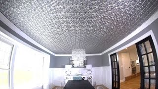 How to Install a Faux Metal Ceiling [upl. by Kowatch191]