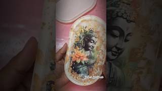 Wall decor using Trinket Dish mold trinketdish micapowder glitter shorts buddhaart [upl. by Ssilem]