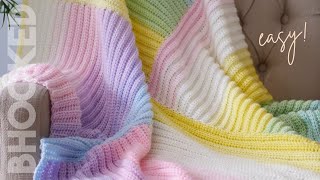 EASY Crochet Baby Blanket Perfect For Beginners [upl. by Fredette601]