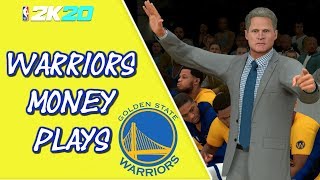 How To Get Open 3s Using Warriors Money Plays In NBA 2K20 WOnline Gameplay  Playbook Tutroial [upl. by Yurik]