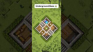 Easy Underground Base 🏡  Minecraft Tutorial  4K shorts minecraft [upl. by Niamart491]