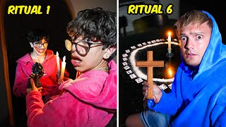 24 HORAS HACIENDO RITUALES DE TERROR [upl. by Assirahc]