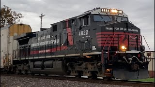 NS 4822 Thank You to Our Railroaders Leads 18E through Mt Vernon IL [upl. by Assilem647]