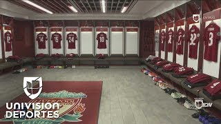 ¡Vestuarios listos en Anfield para la vuelta del Liverpool vs Barcelona [upl. by Eatnoled332]