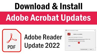 How to Download and Install Adobe Acrobat Reader Update  Manually update Adobe Acrobat Reader DC [upl. by Murtha]