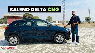 2024 Maruti Baleno Delta CNG Walkaround  Car Quest [upl. by Elleimac516]