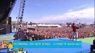 Chipmunk singing Champion LIVE at T4 On The Beach 2011 [upl. by Inahet]