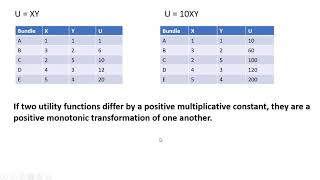 Utility Functions Positive Monotonic Transformations [upl. by Guildroy]