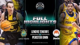 Lenovo Tenerife v Peristeri bwin  Full Game Highlights  BasketballCL 202324 [upl. by Ennaeirb960]