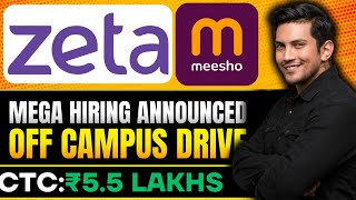 Meesho Recruitment 2024  Freshers  Zeta Job Vacancy 2024  Latest Mnc Jobs  Jobs [upl. by Aeki336]