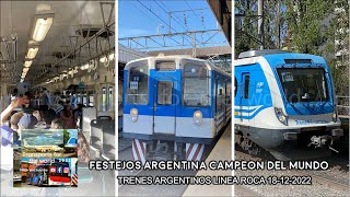 Festejos Argentina campeón 2022 en la Linea Roca con toshiba y csr [upl. by Rosina]