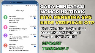 Cara Mengatasi Nomor Hp Tidak Bisa Menerima Sms Dan Kode Verifikasi Otp Tidak Masuk [upl. by Ijic]