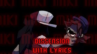 DISSENSION • FNF LYRICS [upl. by Joab629]