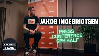 Jakob Ingebrigtsen Press Conference before Copenhagen Half Marathon Debut full [upl. by Ave121]