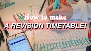 how to make a revision timetable quick easy simple  effective [upl. by Homerus]