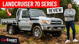 2023 Toyota LandCruiser 70 Series onoffroad inc 0100 amp braking review 4yr wait amp V8 pickup [upl. by Phenica]