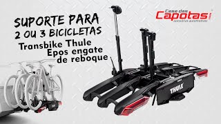 Suporte de bicicleta transbike para engate de reboque Thule Epos 2 ou 3 bikes  Casa das Capotas [upl. by Nnylesor]