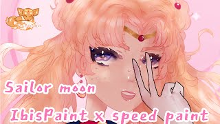 IBISPAINT X  Sailor moon speed paint 1  Usagi [upl. by Mailand]