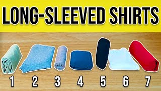 7 Clever Ways to Fold LongSleeved Shirts Small and Fast [upl. by Crista]