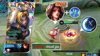 GLOBAL NATALIA WITH CRITICAL BUILD IS A MUST  never spam recall against natalia  MLBB [upl. by Adnylam]