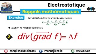 Divergence dun gradient div gradf [upl. by Adnamahs]