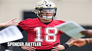 Spencer Rattler FIRST GLIMPSE New Orleans Saints ROOKIE Minicamp Highlights DAY 1 “The BEGINNING” [upl. by Liebermann]