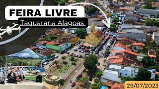 Feira Livre de Taquarana Al VISTA DE CIMA29 de julho de 2023 dronexereta novo feira djimini3 [upl. by Bornstein]