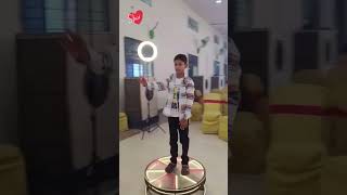 360 degree selfie booth video of my son vaidik creation on 360 Spin Photo Booth Rotating spin Stand [upl. by Alad724]