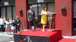 jane kaczmarek speech at star ceremony for bryan cranston 7 16 13 [upl. by Husha]