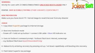 how to root STOCK KERNELamp TWRP v2 8 0 1 Xperia Z3 [upl. by Yrrehs]