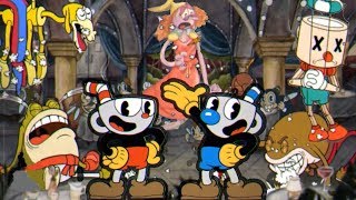 Cuphead All Bosses KnockoutsLosing Animations On Simple Difficulty [upl. by Tayib]