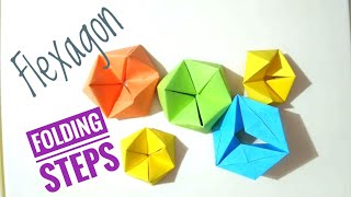 Easy Origami 3D Flexagon  Moving Flexagon 3D Craft  Folding Steps and Instructions [upl. by Jenkins]