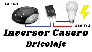 INVERSOR DE VOLTAJE CASERO ⚡ BRICOLAJE [upl. by Court]