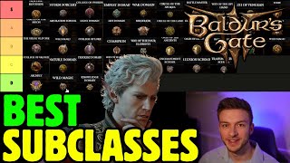 Baldurs Gate 3 BEST SUBCLASS Tier List [upl. by Cymbre]