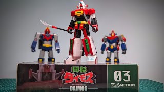 Mini Action Series 03  Tōshō Daimos Fighting General Daimos [upl. by Ennairb]