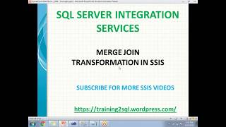 MERGE JOIN TRANSFORMATION IN SSIS  SORT TRANSFORMATION IN SSIS [upl. by Aicrag]