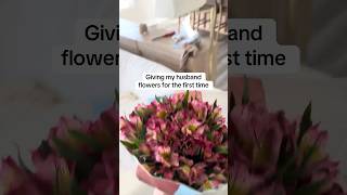 My Husband Gets His FIRST EVER Flowers and His Reaction is PRICELESS [upl. by Eneleh]