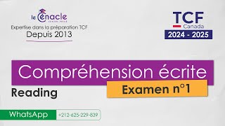 TCF  Compréhension écrite  Exam CECRL N°1  Reading TCF [upl. by Kampmeier]