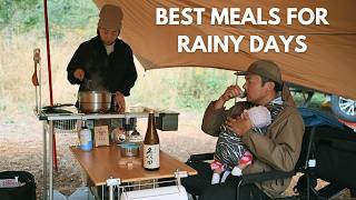 Rainy Mood Camping Cast Iron Comfort Food amp Savory Korean Noodles You Can’t Resist [upl. by Merrie]