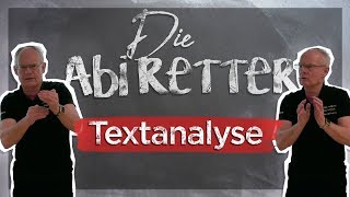 Deutsch Abitur 2018 Textanalyse  Die Abi Retter 4 [upl. by Avictor]