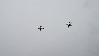 B1B Lancer Bombers Flyover 2023 Rose Bowl Game [upl. by Otrebor930]