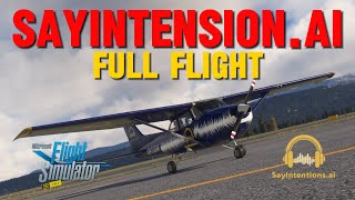 Full flight with SayIntensionsAI in VR with FS Desktop [upl. by Leirvag]