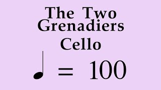 Suzuki Cello Book 2  The Two Grenadiers  Piano Accompaniment  100 BPM [upl. by Cathy907]