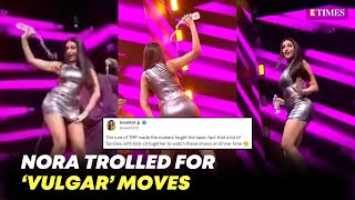 Viral Video Nora Fatehi Trolled for Vulgar Dance on Family Show [upl. by Holofernes374]