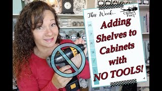 Adding shelves to cabinets with NO TOOLS [upl. by Sabrina]