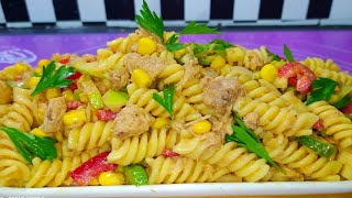 Ton balıklı makarna salatası tarifi [upl. by Aibonez]