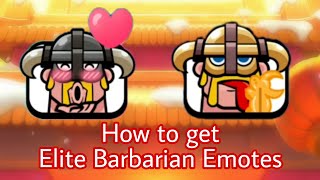 All Elite Barbarian Emotes  Todos los gestos bárbaros de élite  How to get Emotes in Clash Royale [upl. by Adnohsak]