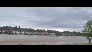 Hochwasser im Saarland Neunkirchen Niederbexbach an der Blies Wiesen und Felder überschwemmt [upl. by Eerat]