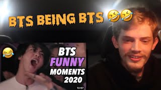 FIRST TIME REACTING BTS Funny Moments 2020 Compilation  REACTION [upl. by Waki]